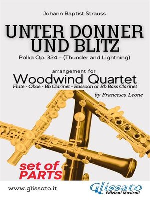 cover image of Unter donner und blitz--Woodwind Quartet (parts)